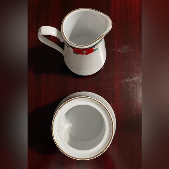 Fairfield Fine China Deck The Halls Cream & Sugar Dish - Picture 2 of 8